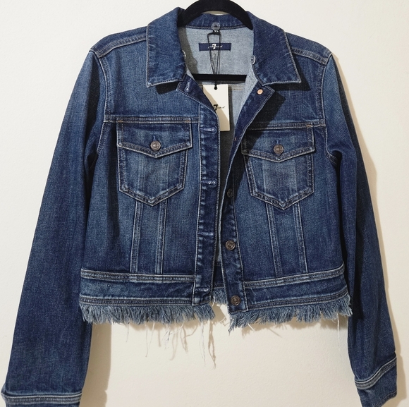 7 For All Mankind Jean Jacket NWT - Picture 5 of 5